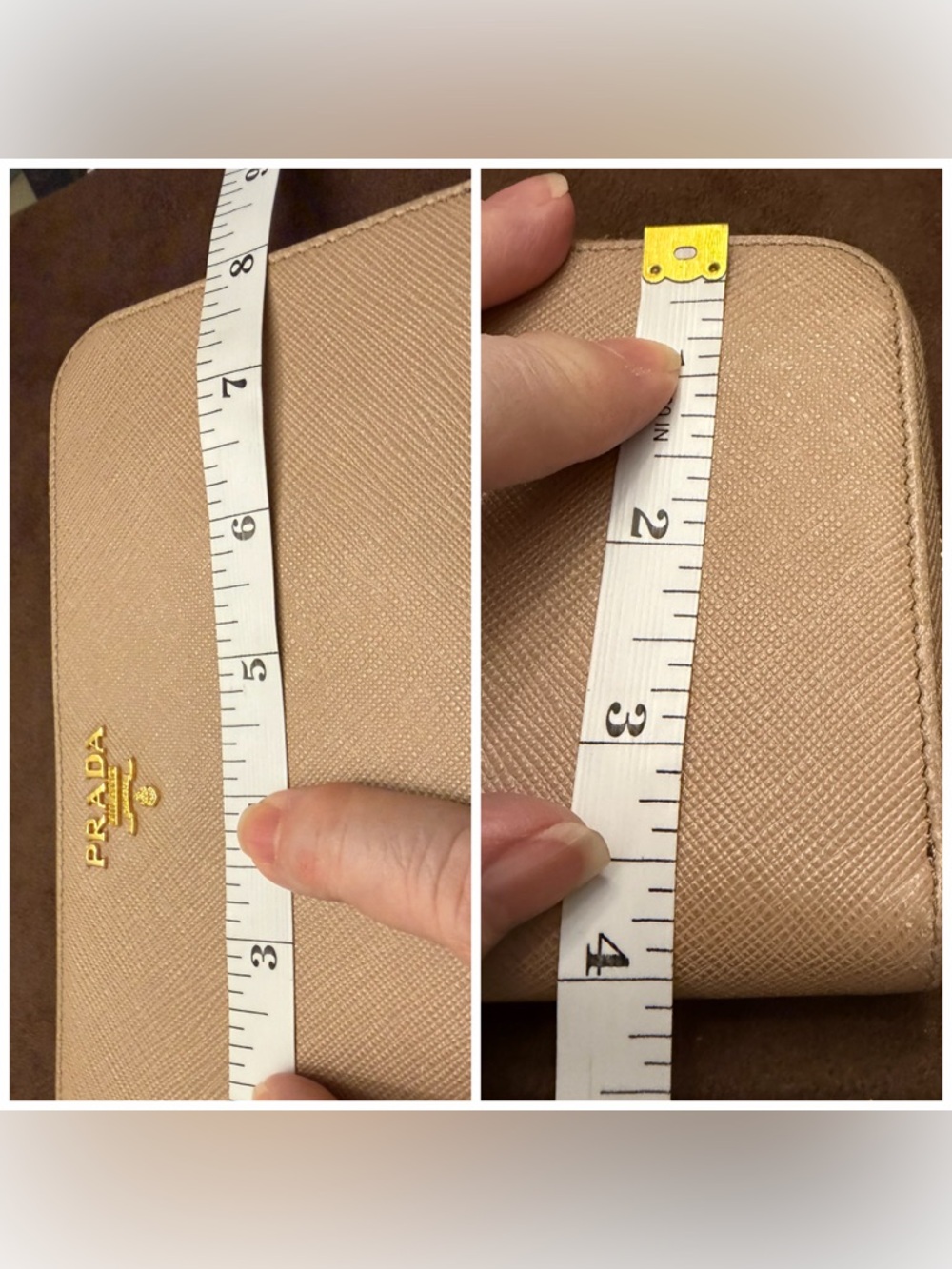 Prada Beige Saffiano Leather Zip-Around Wallet - Picture 13 of 15